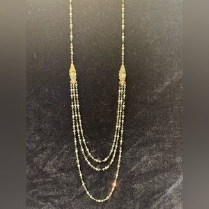 Virgins Saints & Angels Gold Multi-Strand Beaded Necklace with Sparkle